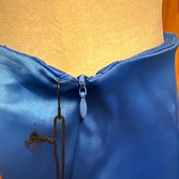 NEW Milk & Honey Blue High Waist Pencil Skirt w/ Slit M Medium NWT - Picture 7 of 10